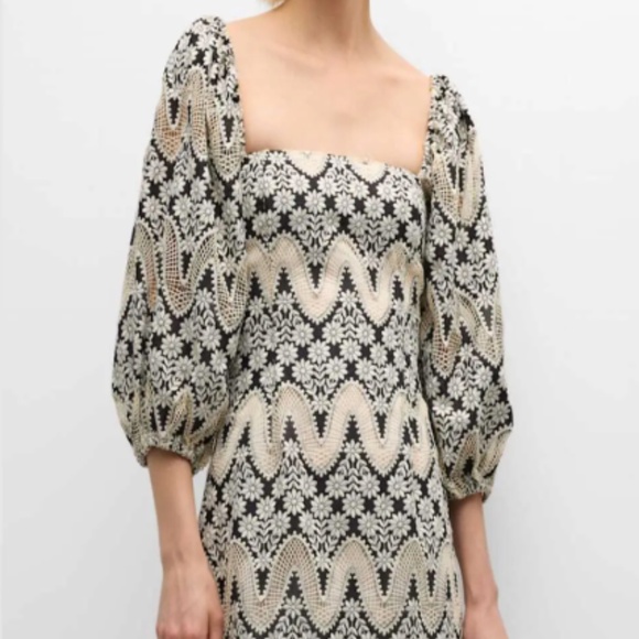 Cara Cara Montauk Scallop Eyelet Mini Dress, Size Small - Picture 2 of 11